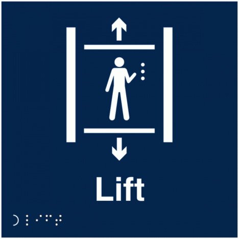 Ascensor - Semn tactil si Braille